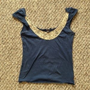 Hollister Early 2000s Scoop Neck Beaded Top